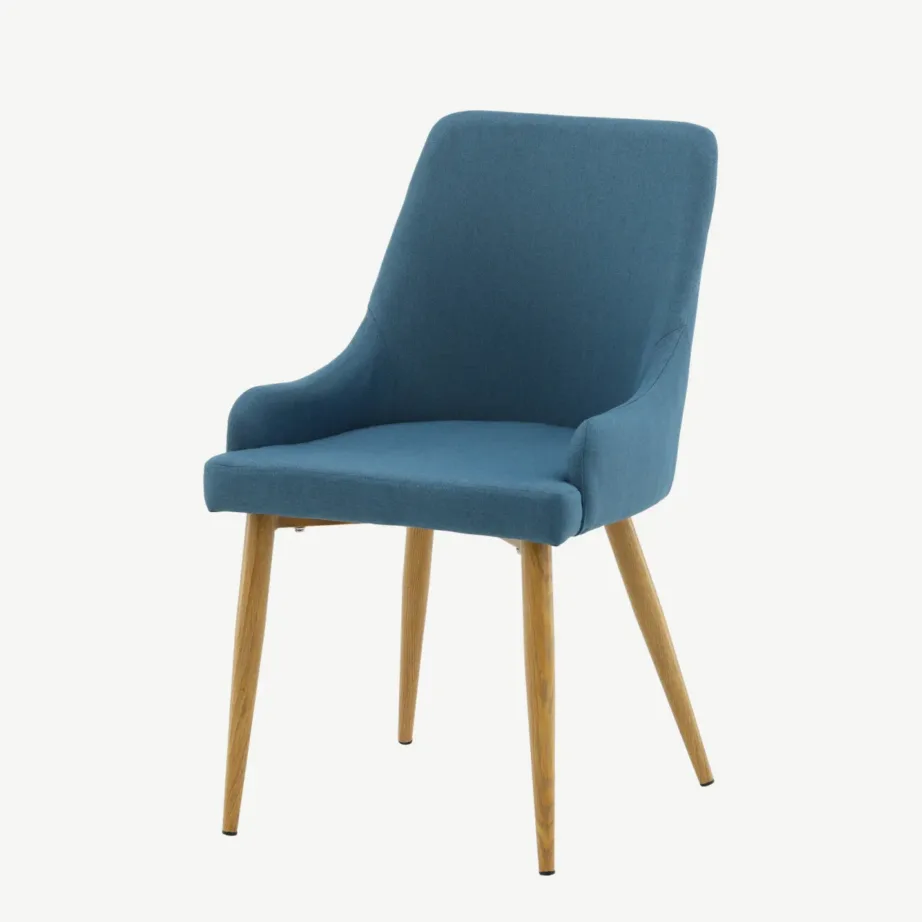 Sinine polsterdatud Plaza söögitool (terasraam, tamme imitatsioon), 27700-447 – 5