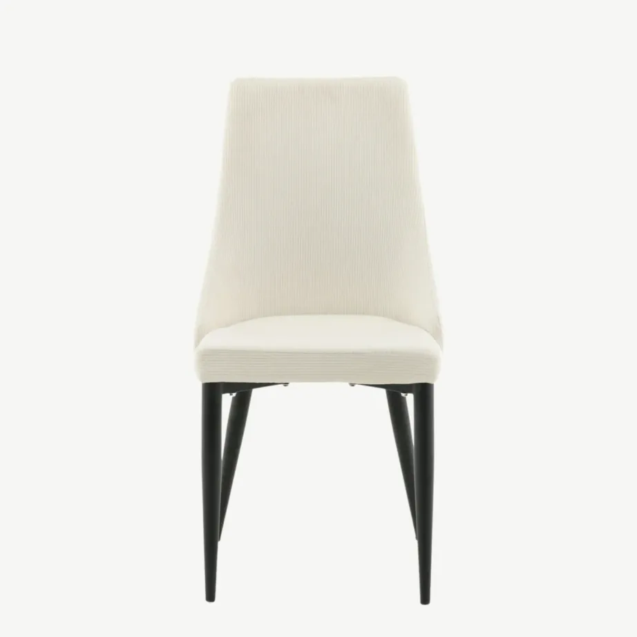 Beež bukleepolstriga söögitool Leone mustade metalljalgadega, 27701-890 – 4