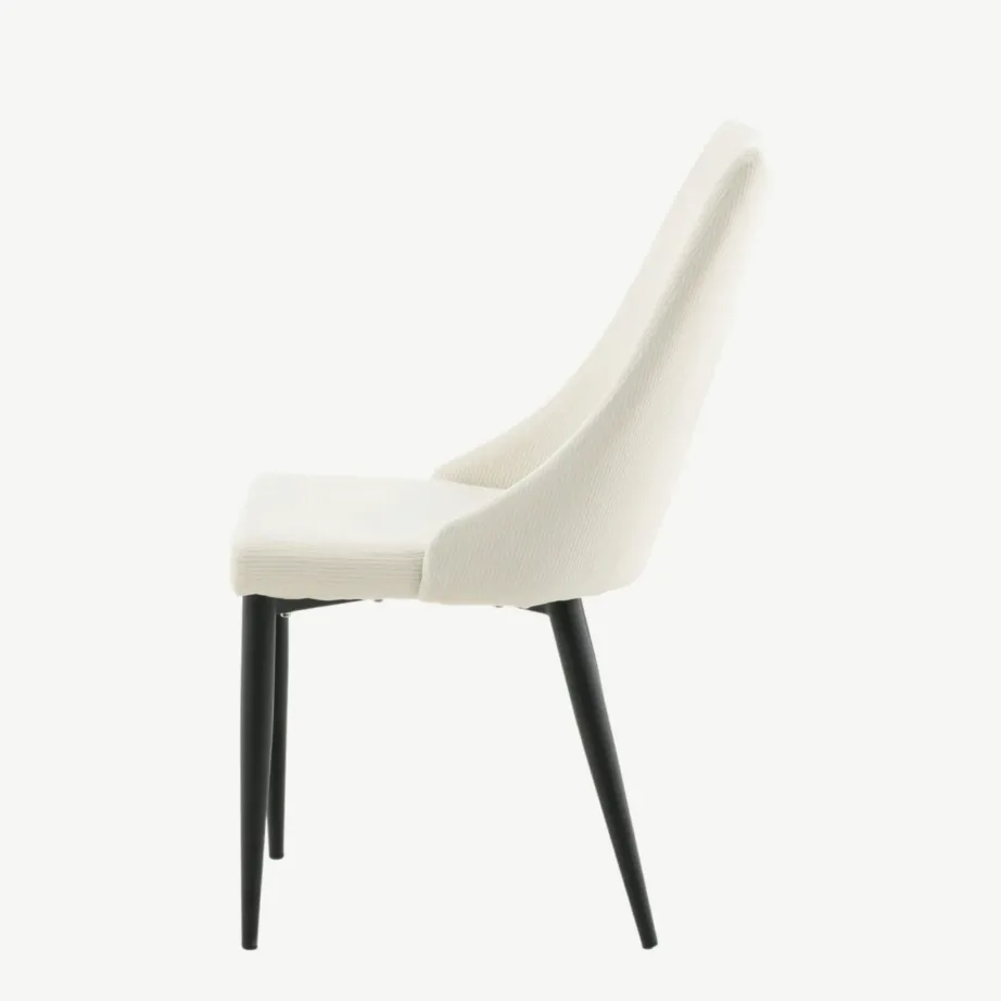 Beež bukleepolstriga söögitool Leone mustade metalljalgadega, 27701-890 – 7