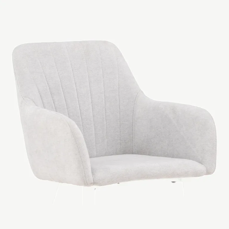 Helehall polüesterlinase kattega söögitool valgete terasjalgadega Comfort - 27702-165