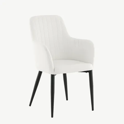 Beež Manchester-kangaga söögitool Comfort mustade metalljalgadega - 27702-890