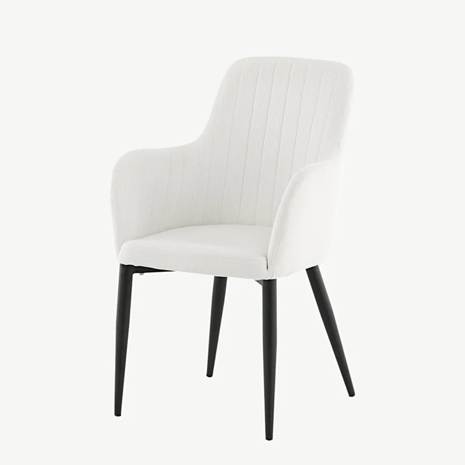 Beež Manchester-kangaga söögitool Comfort mustade metalljalgadega, 27702-890 – 5