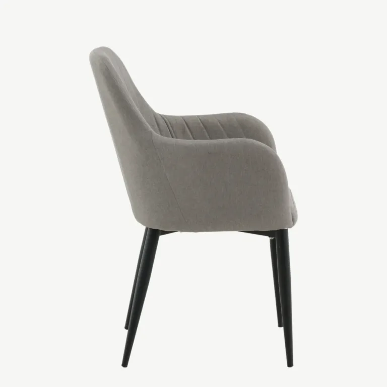 Comfort hallist kangast söögitool mustade metalljalgadega - 27702-998
