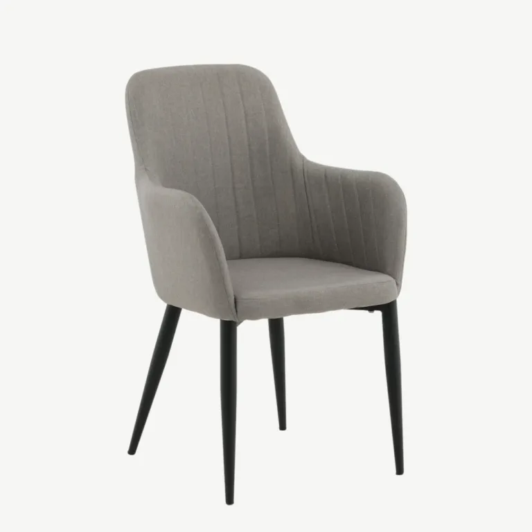 Comfort hallist kangast söögitool mustade metalljalgadega - 27702-998