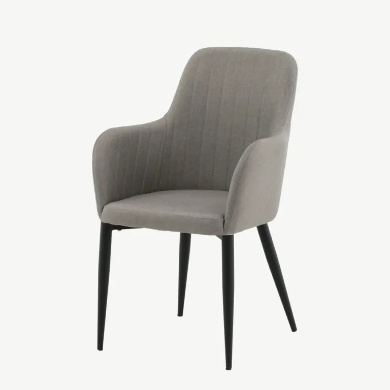 Comfort hallist kangast söögitool mustade metalljalgadega - 27702-998