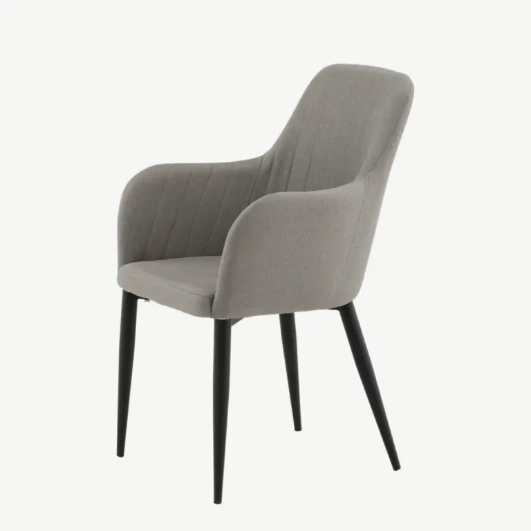 Comfort hallist kangast söögitool mustade metalljalgadega - 27702-998