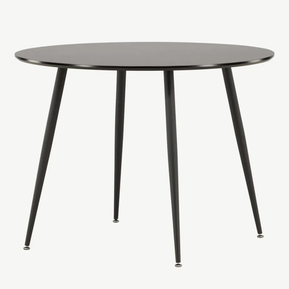 Must ümmargune söögilaud Plaza, MDF ja teras, ø100 cm, 27940-488 – 5