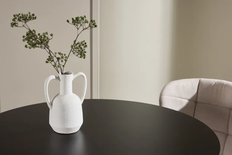 Must ümmargune söögilaud Plaza, MDF ja teras, ø100 cm - 27940-488