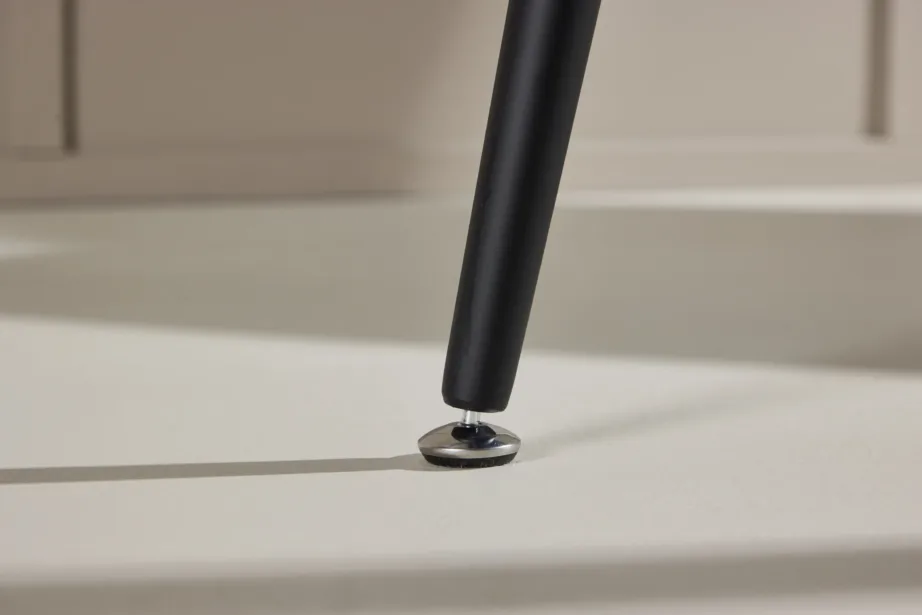 Must ümmargune söögilaud Plaza, MDF ja teras, ø100 cm, 27940-488 – 11