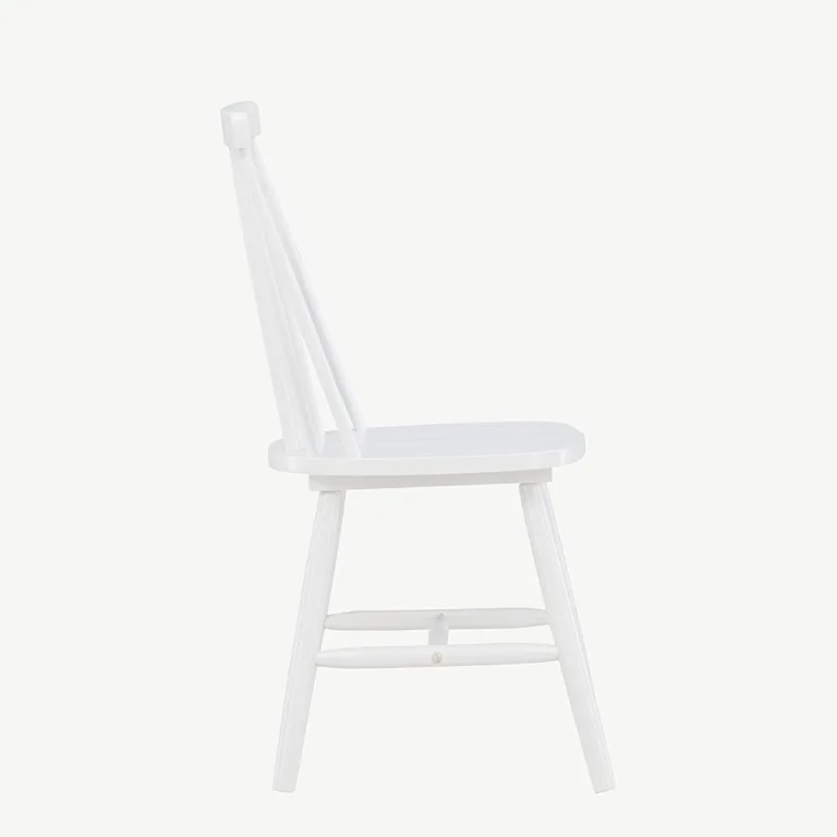 Valgest kummipuidust Lönneberga söögitool, ergonoomilise seljatoega, 88 cm - 29260-360