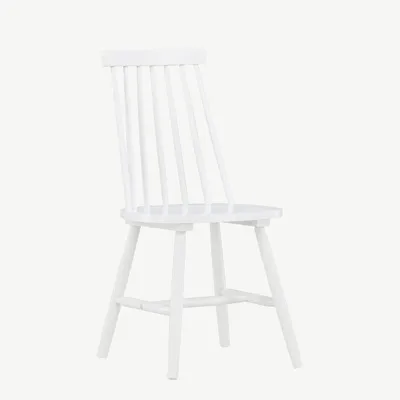 Valgest kummipuidust Lönneberga söögitool, ergonoomilise seljatoega, 88 cm - 29260-360