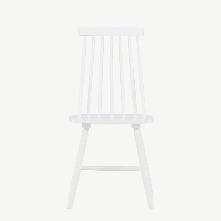 Valgest kummipuidust Lönneberga söögitool, ergonoomilise seljatoega, 88 cm - 29260-360