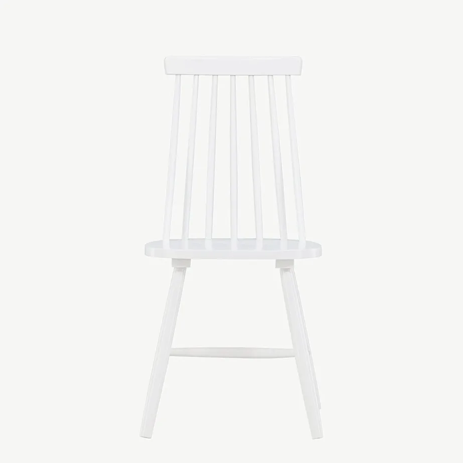 Valgest kummipuidust Lönneberga söögitool, ergonoomilise seljatoega, 88 cm, 29260-360 – 4