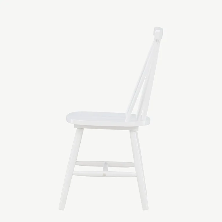 Valgest kummipuidust Lönneberga söögitool, ergonoomilise seljatoega, 88 cm - 29260-360