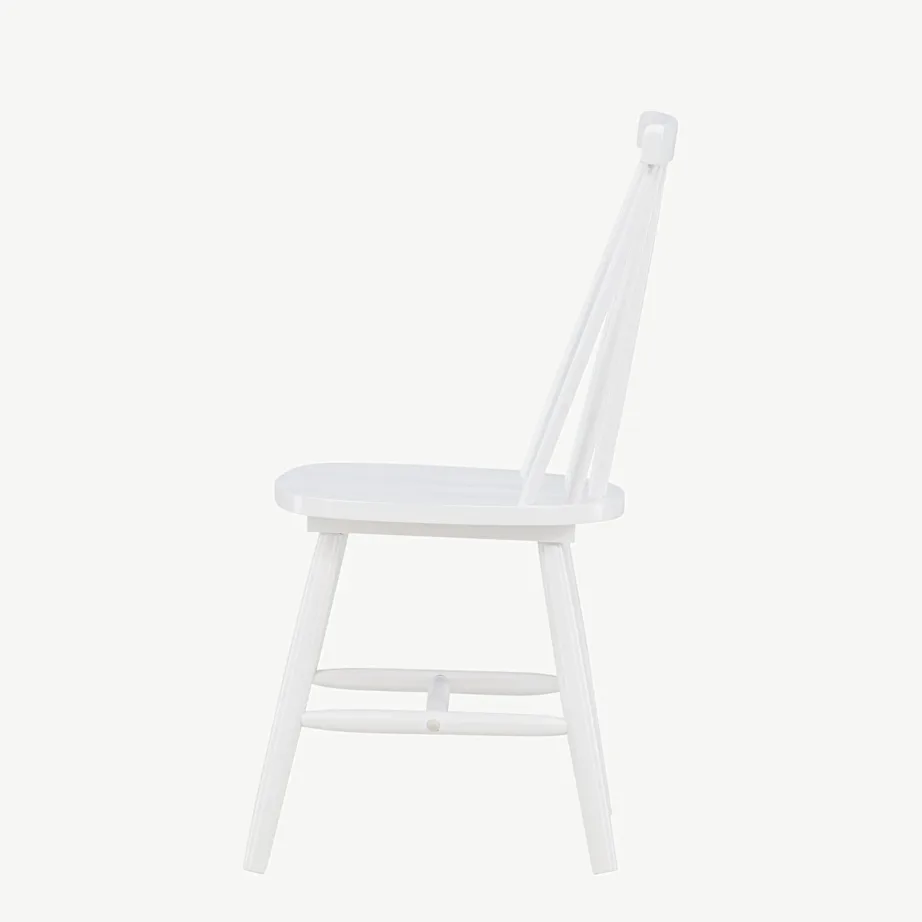 Valgest kummipuidust Lönneberga söögitool, ergonoomilise seljatoega, 88 cm, 29260-360 – 7