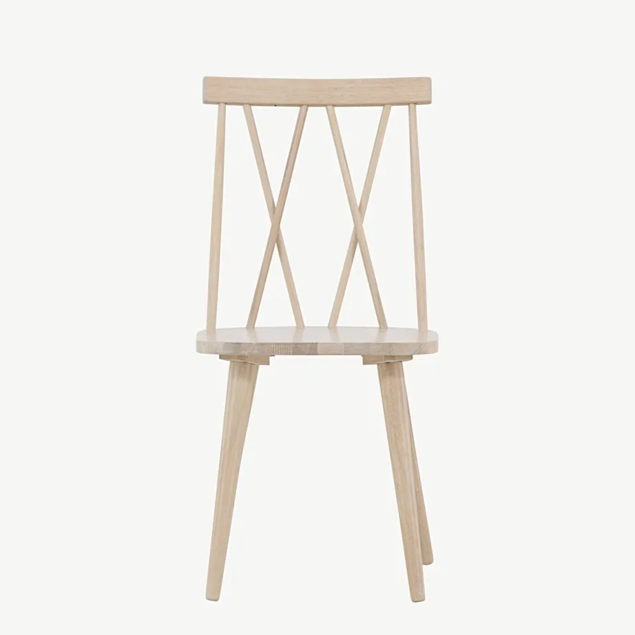 Valge peitsiga kummipuidust söögitool Mariette, dekoratiivse seljatoega, 29270-300 – 4