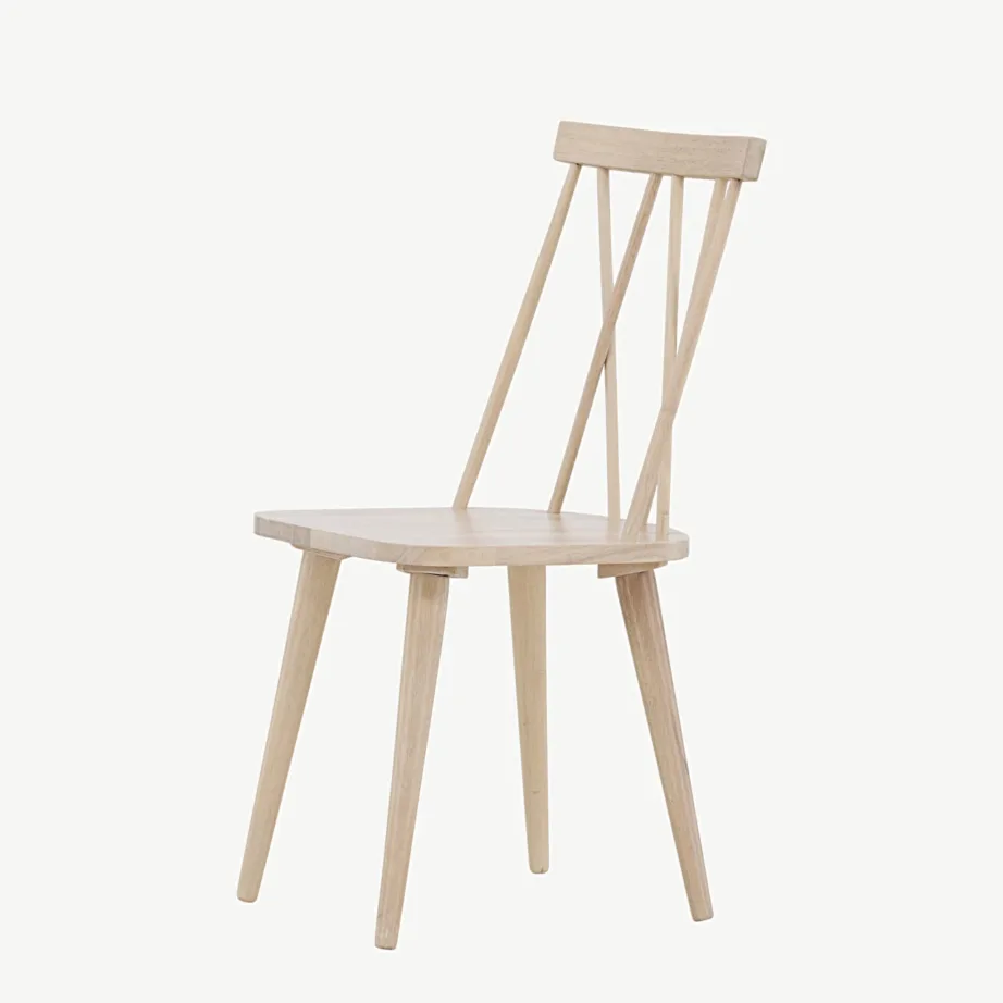 Valge peitsiga kummipuidust söögitool Mariette, dekoratiivse seljatoega, 29270-300 – 6