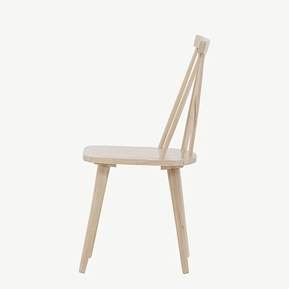 Valge peitsiga kummipuidust söögitool Mariette, dekoratiivse seljatoega, 29270-300 – 7