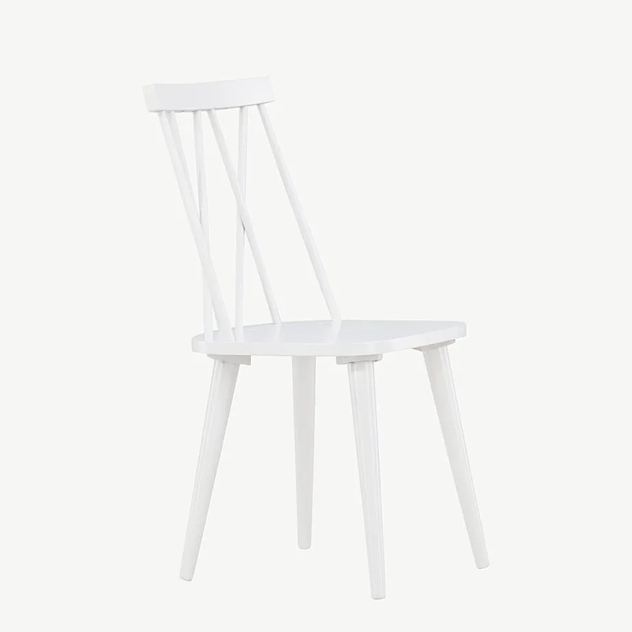 Valge kummipuidust söögitool Mariette dekoratiivse seljatoega, 29270-360 – 3