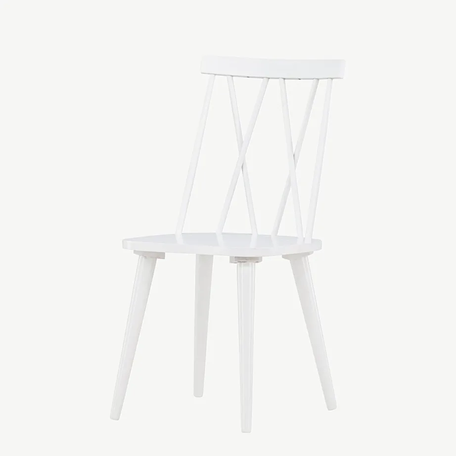 Valge kummipuidust söögitool Mariette dekoratiivse seljatoega, 29270-360 – 5