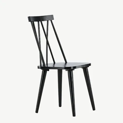 Mustast kummipuidust söögitool Mariette (ergonoomilise disainiga) - 29270-368