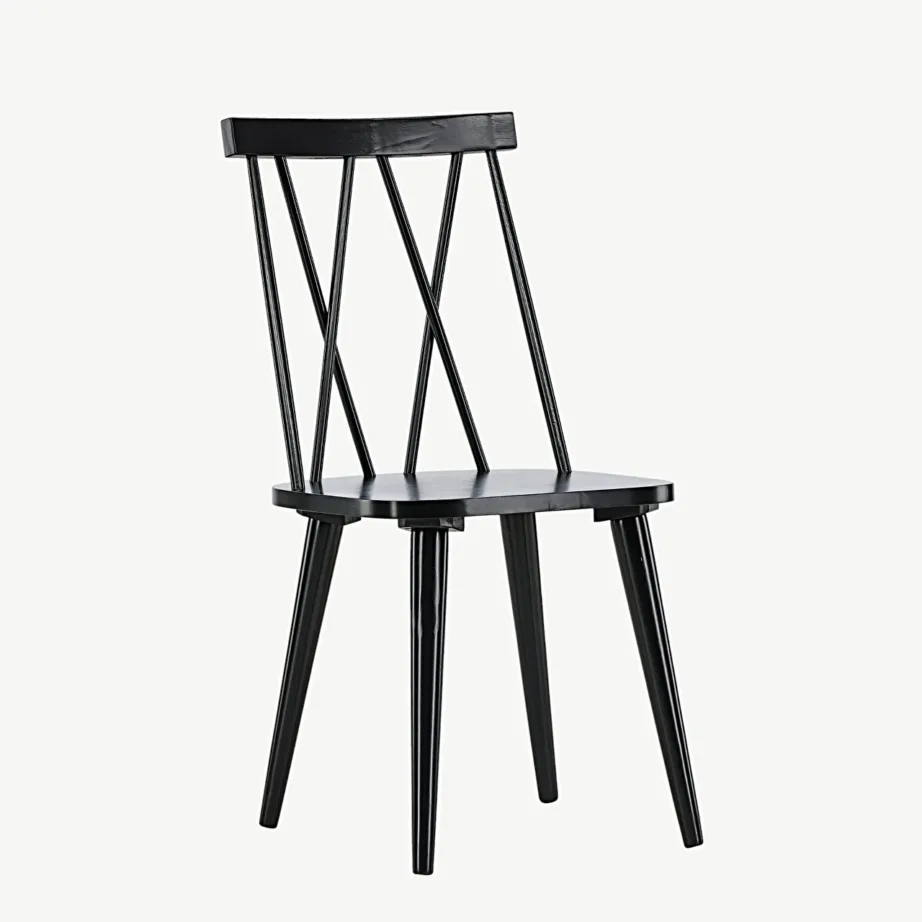 Mustast kummipuidust söögitool Mariette (ergonoomilise disainiga), 29270-368 – 3