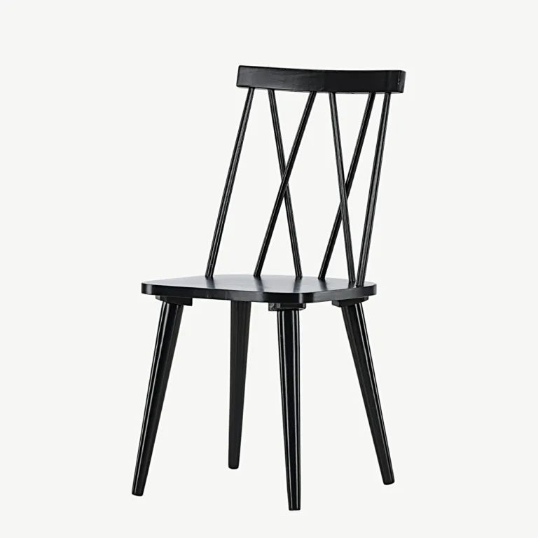 Mustast kummipuidust söögitool Mariette (ergonoomilise disainiga) - 29270-368
