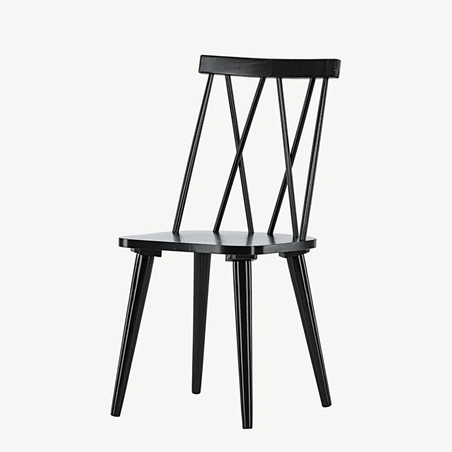 Mustast kummipuidust söögitool Mariette (ergonoomilise disainiga), 29270-368 – 5