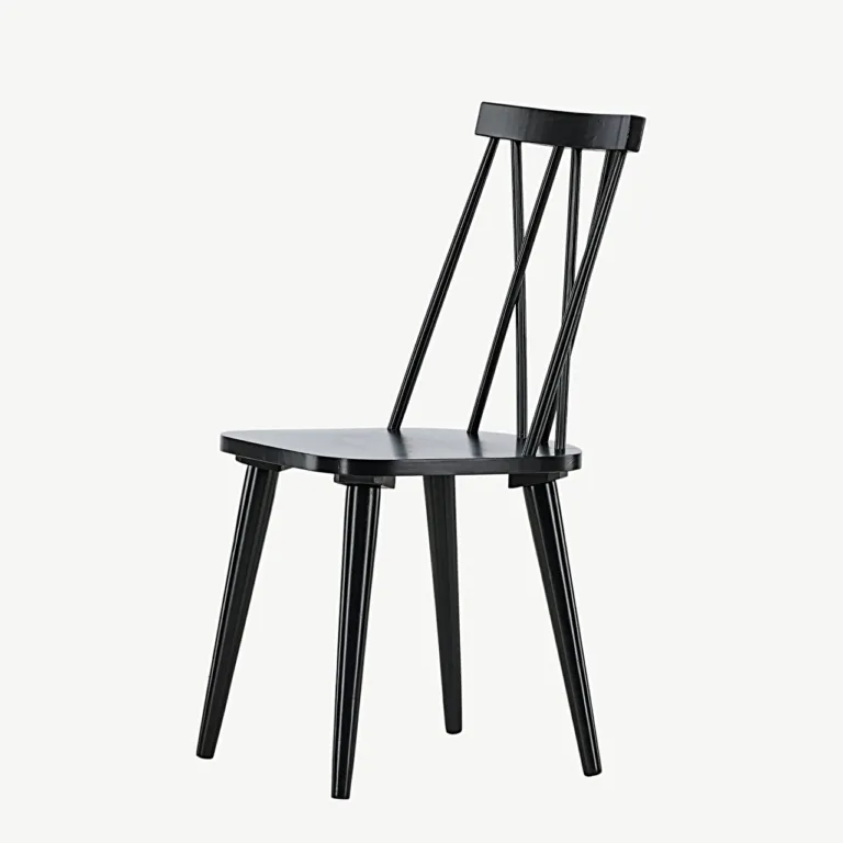 Mustast kummipuidust söögitool Mariette (ergonoomilise disainiga) - 29270-368