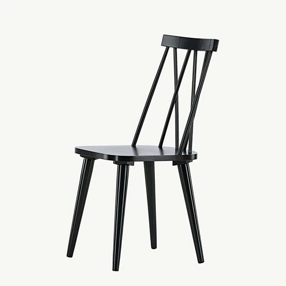 Mustast kummipuidust söögitool Mariette (ergonoomilise disainiga), 29270-368 – 6