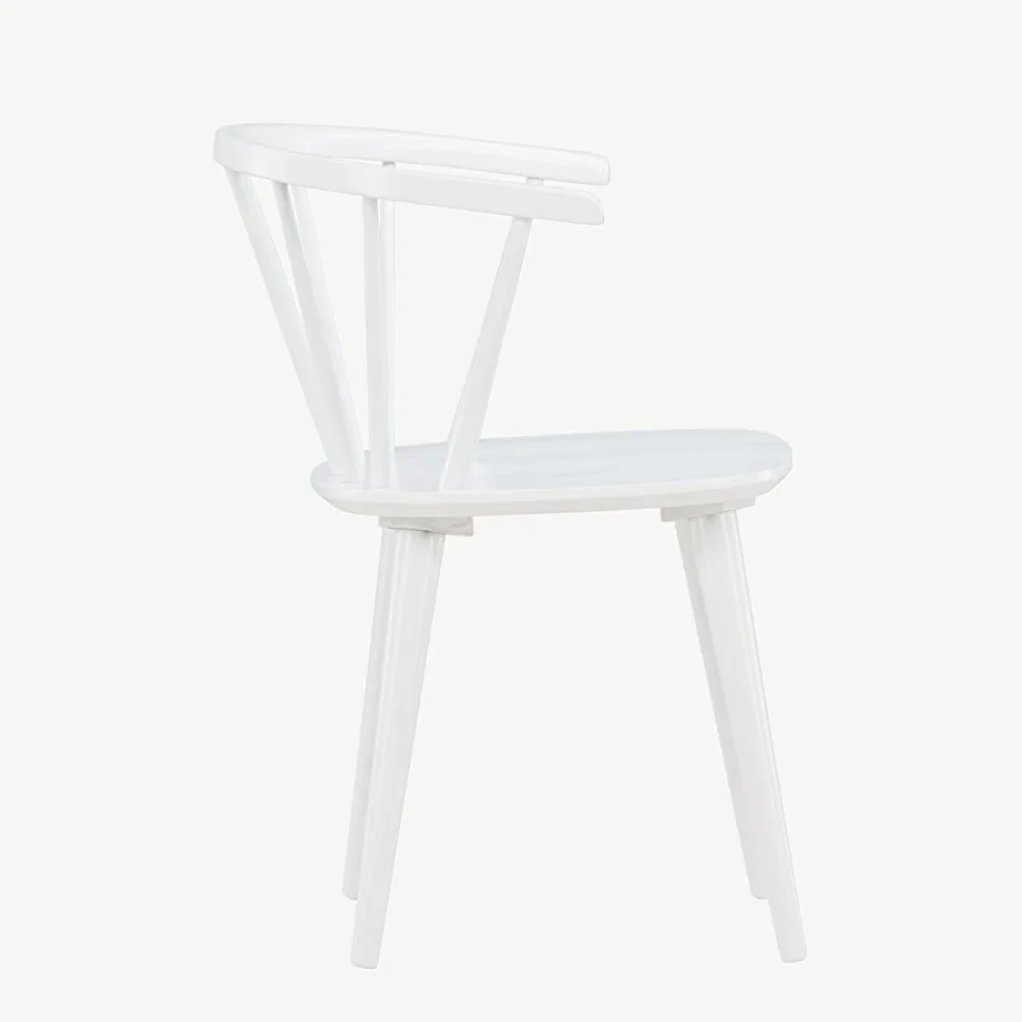 Valge kautšukipuidust söögitool Bobby – skandinaavialik lihtsus, 29280-360 – 2