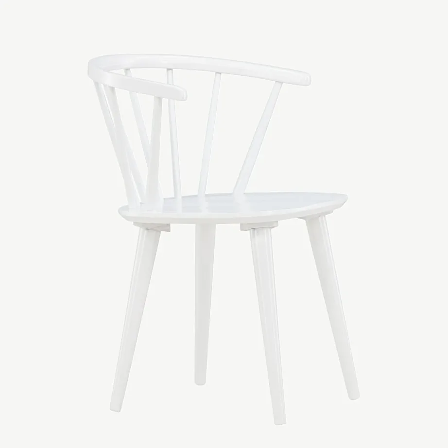 Valge kautšukipuidust söögitool Bobby – skandinaavialik lihtsus, 29280-360 – 3