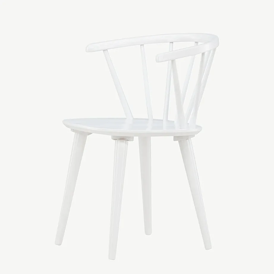 Valge kautšukipuidust söögitool Bobby – skandinaavialik lihtsus, 29280-360 – 6