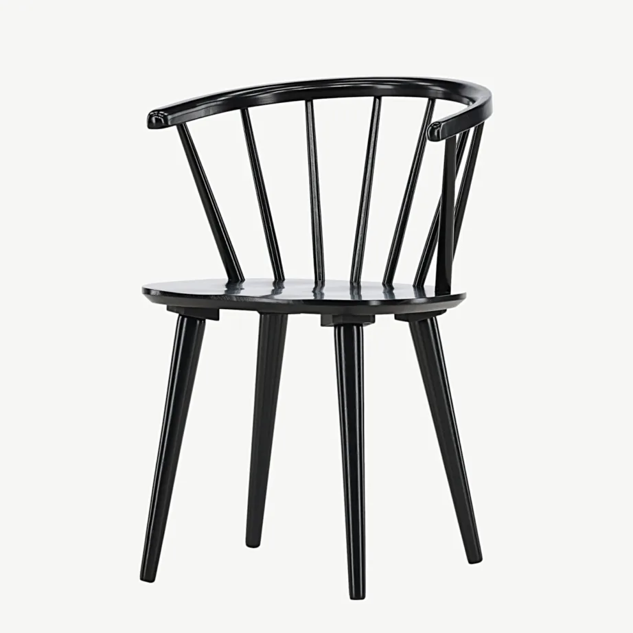 Must kummipuidust söögitool Bobby – ergonoomiline ja põhjamaise disainiga, 29280-368 – 5