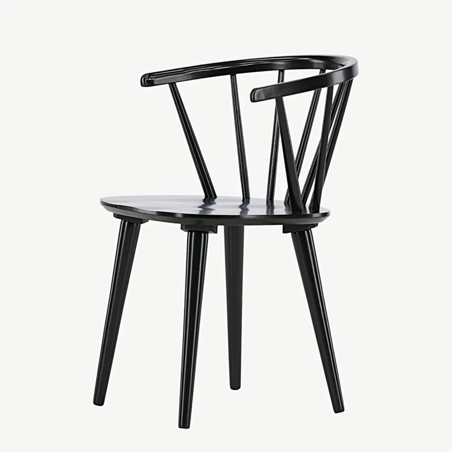 Must kummipuidust söögitool Bobby – ergonoomiline ja põhjamaise disainiga, 29280-368 – 6