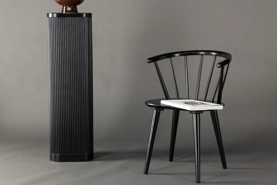 Must kummipuidust söögitool Bobby – ergonoomiline ja põhjamaise disainiga, 29280-368 – 8