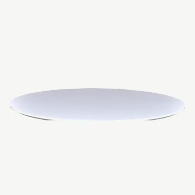 Ümmargune söögilaud Polar, valge MDF ja terasjalad, ø 90 cm - 29889-120