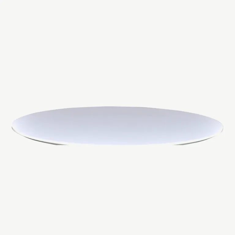 Ümmargune söögilaud Polar, valge MDF ja terasjalad, ø 90 cm - 29889-120