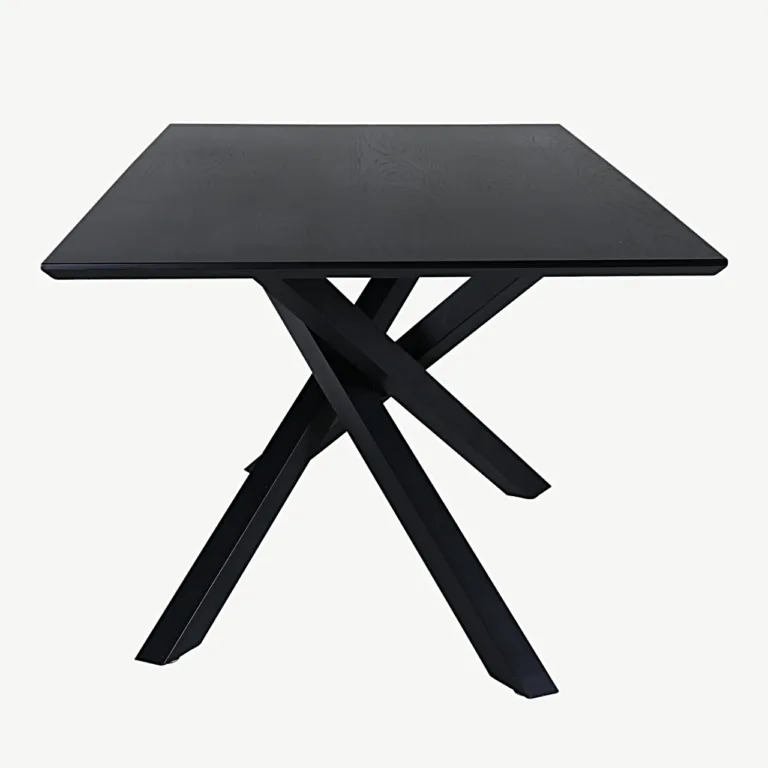 Piazza must ristjalgadega söögilaud, 180x90 cm (MDF, vineer) - 29892-888
