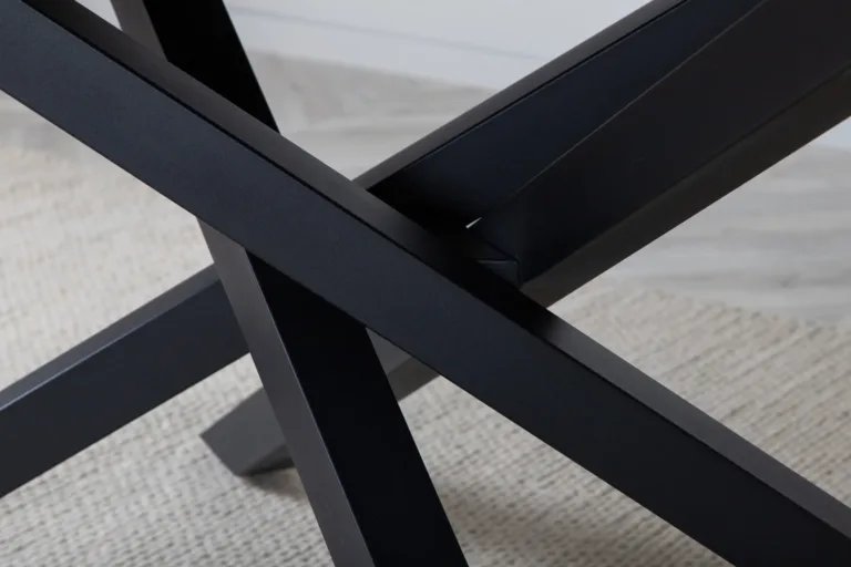 Piazza must ristjalgadega söögilaud, 180x90 cm (MDF, vineer) - 29892-888