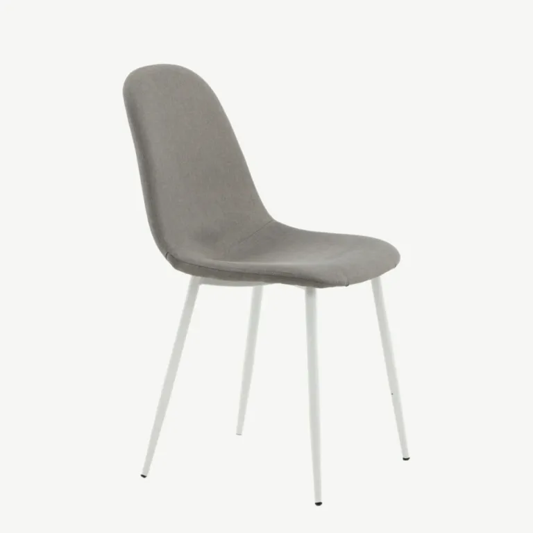 Hall polüesterkattega söögitool Polar valgete metalljalgadega - 29902-990