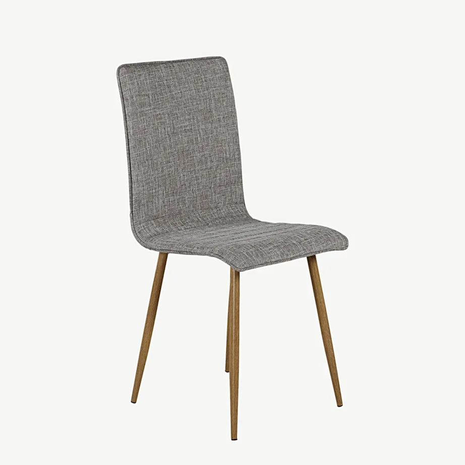 Helehall Windu söögitool polüesterkattega, tammepuidu tooni terasjalgadel, 29908-440