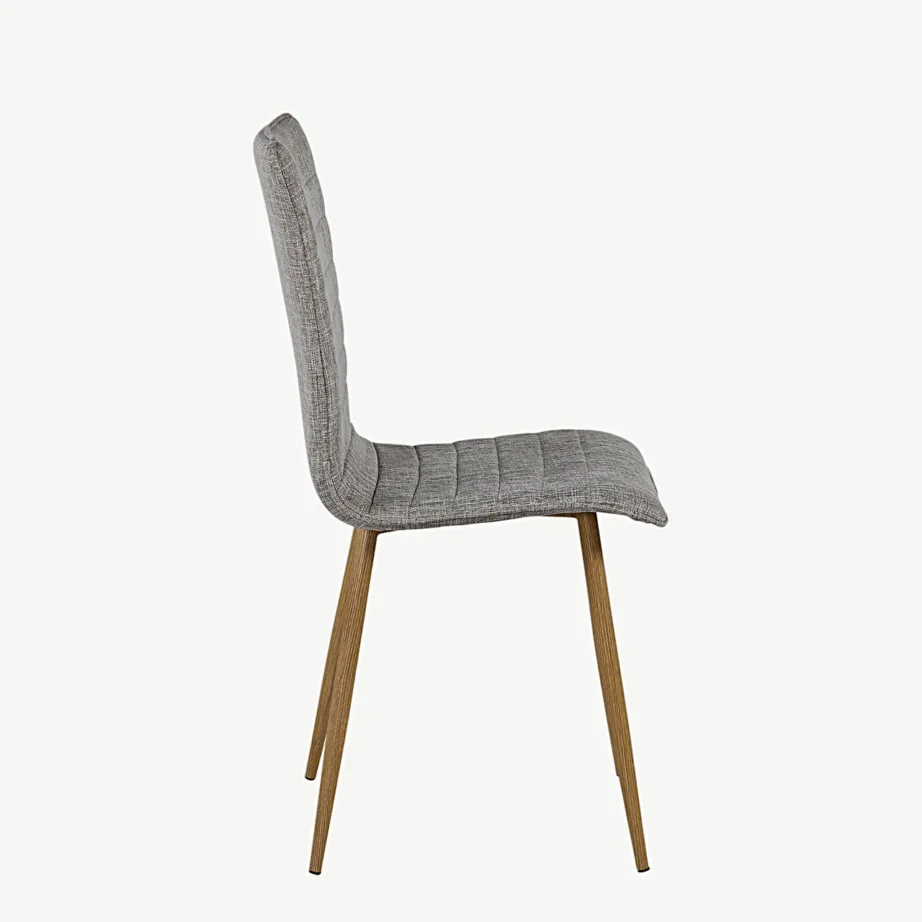 Helehall Windu söögitool polüesterkattega, tammepuidu tooni terasjalgadel, 29908-440 – 3