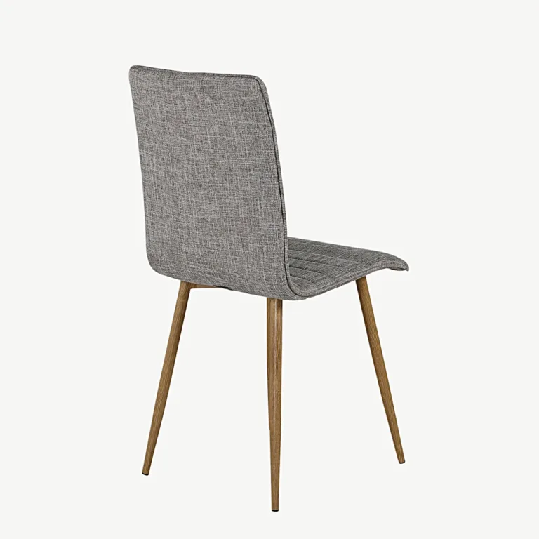 Helehall Windu söögitool polüesterkattega, tammepuidu tooni terasjalgadel - 29908-440