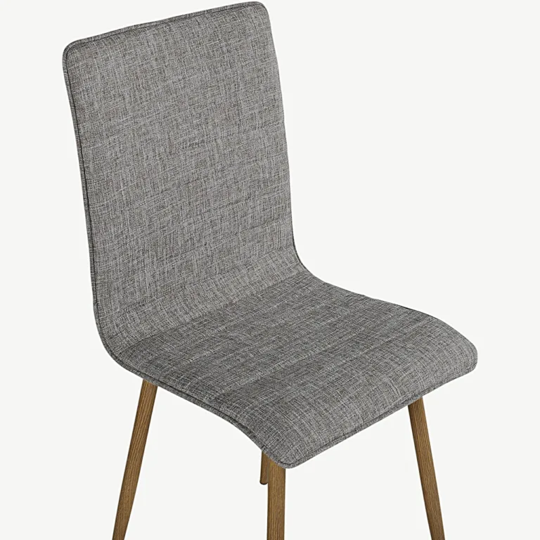 Helehall Windu söögitool polüesterkattega, tammepuidu tooni terasjalgadel - 29908-440