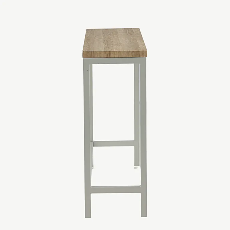 Hall metallraamiga abilaud Rise, tuhapaberlamiin, 110x30 cm - 29918-552