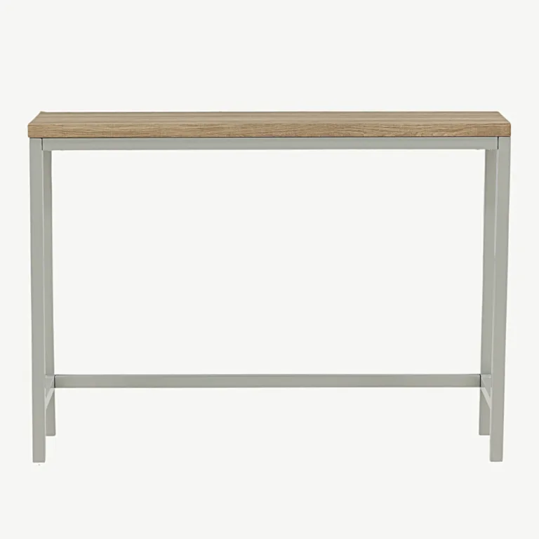 Hall metallraamiga abilaud Rise, tuhapaberlamiin, 110x30 cm - 29918-552
