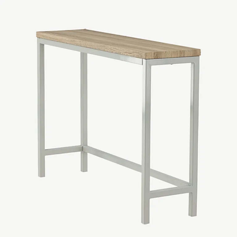 Hall metallraamiga abilaud Rise, tuhapaberlamiin, 110x30 cm - 29918-552