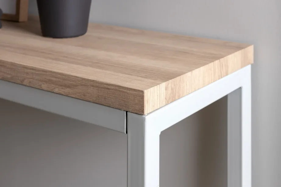 Hall metallraamiga abilaud Rise, tuhapaberlamiin, 110×30 cm, 29918-552 – 11