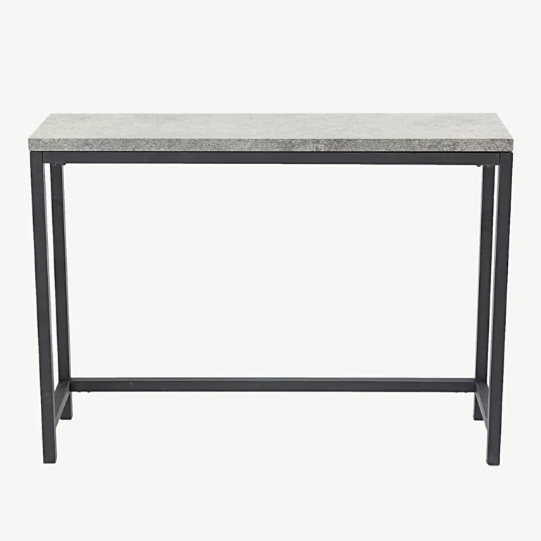 Konsoollaud Rise halli betooni imiteeringuga ja musta terasraamiga (110 × 30 × 80 cm) - 29918-668